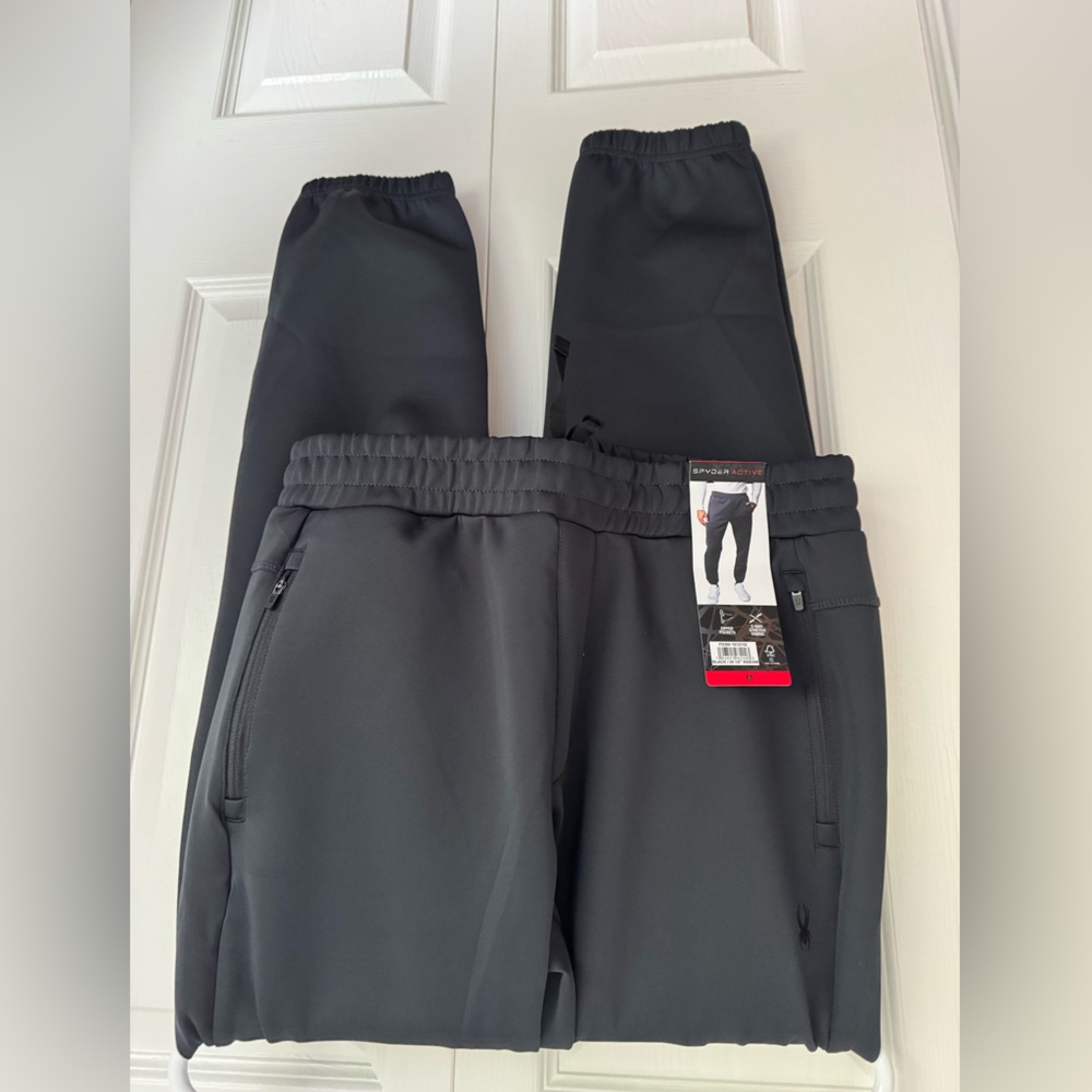 Spyder Black Joggers with Zipper Pockets dark gray
